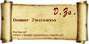Demmer Zsuzsanna névjegykártya
